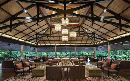 Mulu Marriott Resort & Spa refurbished lobby. Photo Credit: Expatriate Lifestyle. 