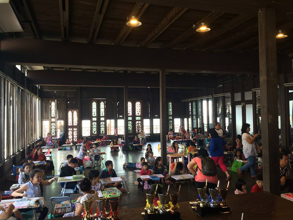 Image shows children’s activities held in the intricately carved wooden event hall. Photo taken from Coco Cabana Facebook page.
