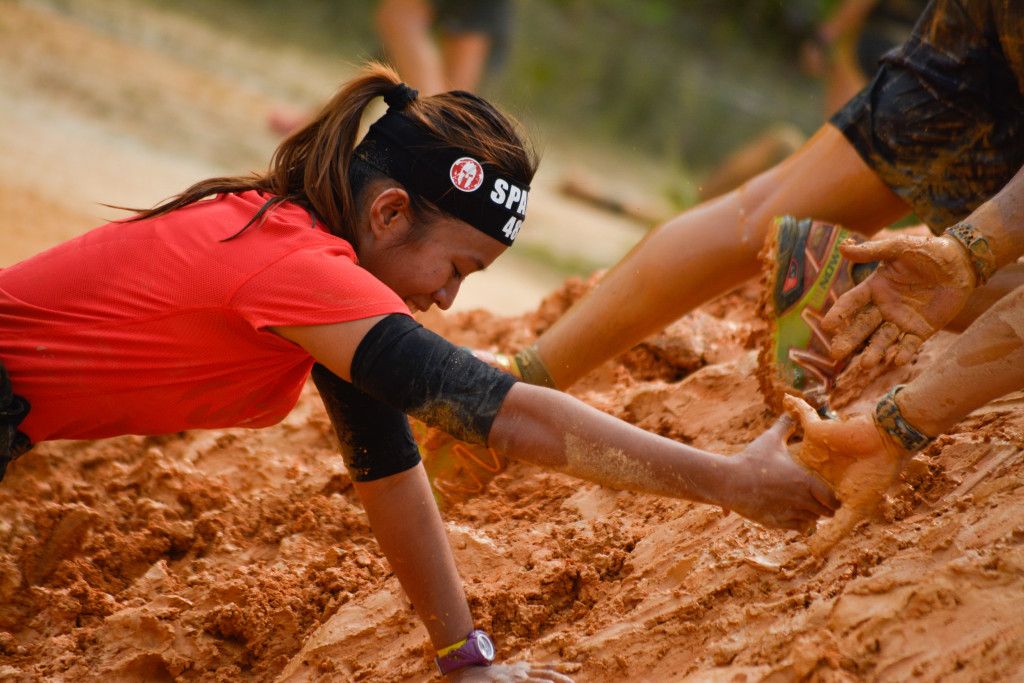 Picture shows one of the participant in Spartan Race