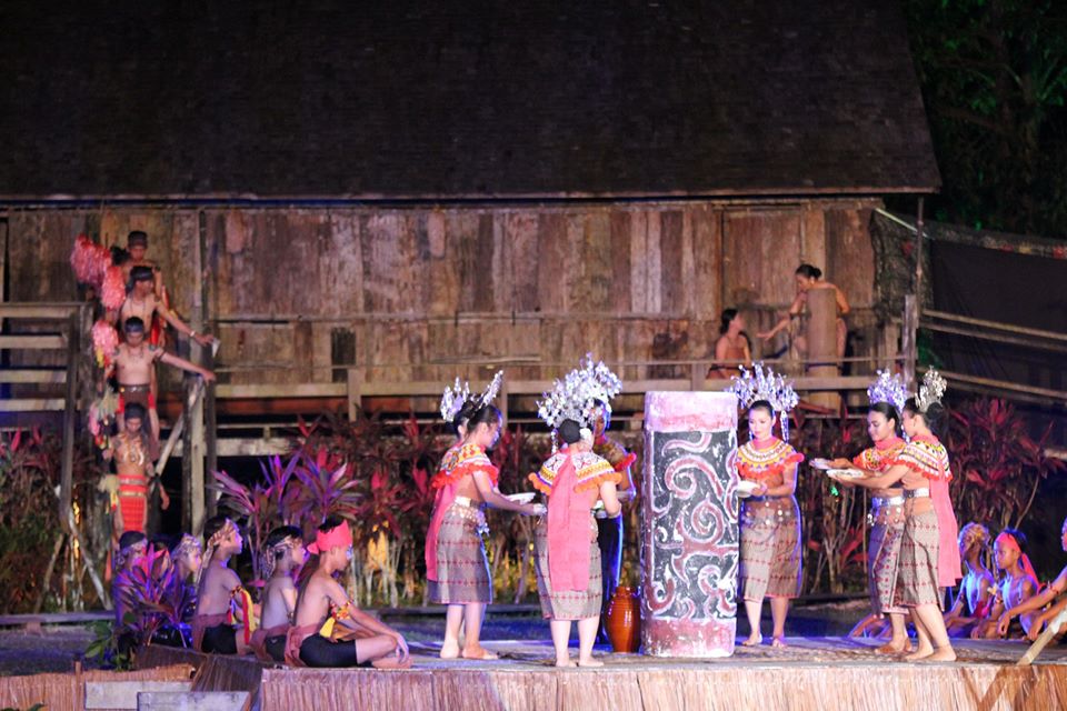 Photo shows the musical drama performance, “Rentap – The Untold Story” during the Sarawak Harvest and Folklore Festival 2019.