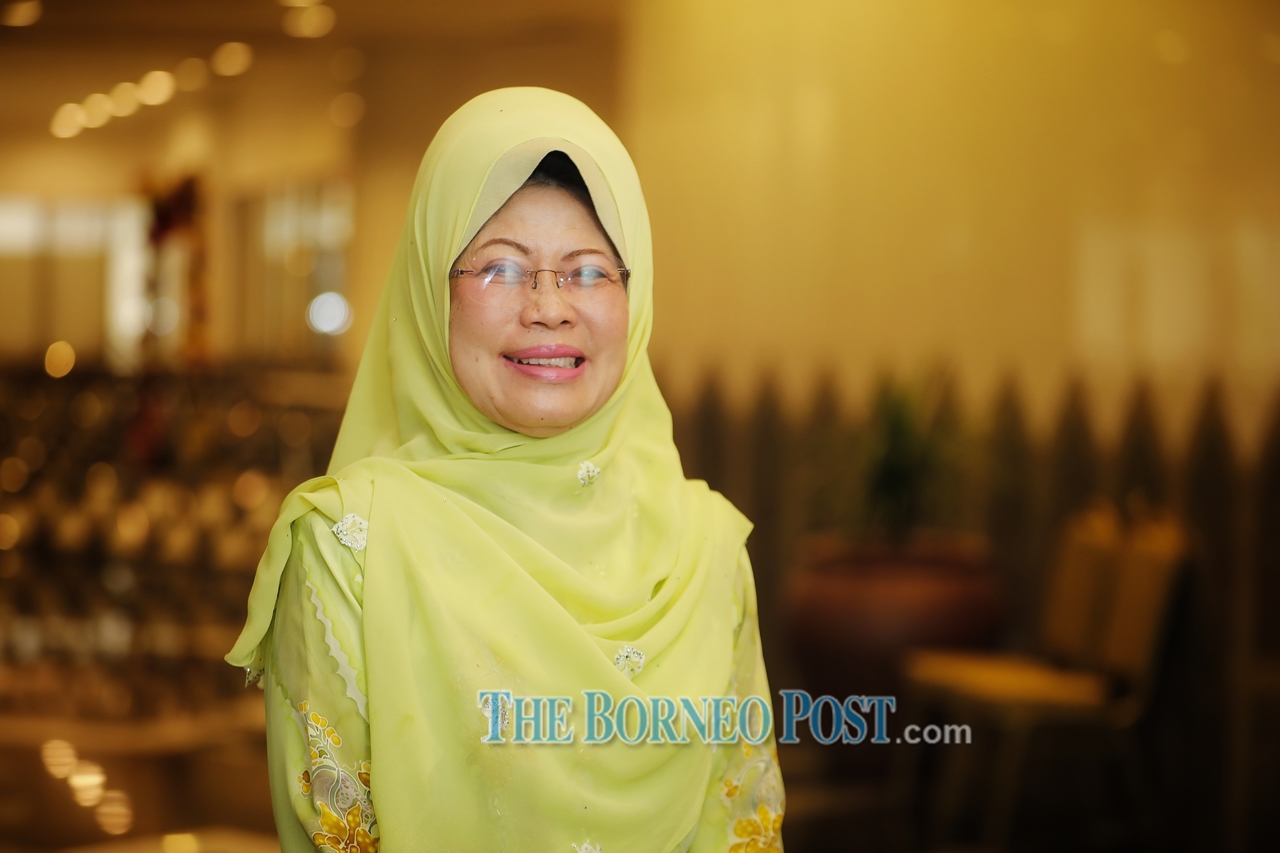 Photo of Dato Sri Fatimah Abdullah, the Minister of Welfare, Community Wellbeing, Women, Family and Childhood Development. (Photo by The Borneo Post)